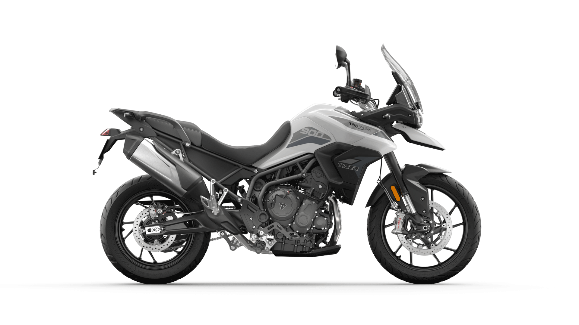 Pure White Tiger 900 GT RHS CGI